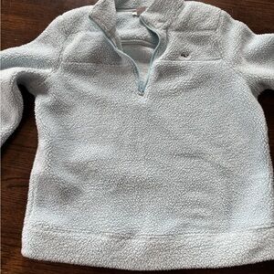 Vineyard Vines Light Gray Sherpa Pullover